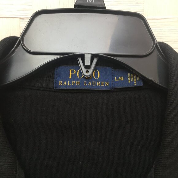 Polo Ralph Lauren black red pony long sleeve polo Large - Picture 2 of 10